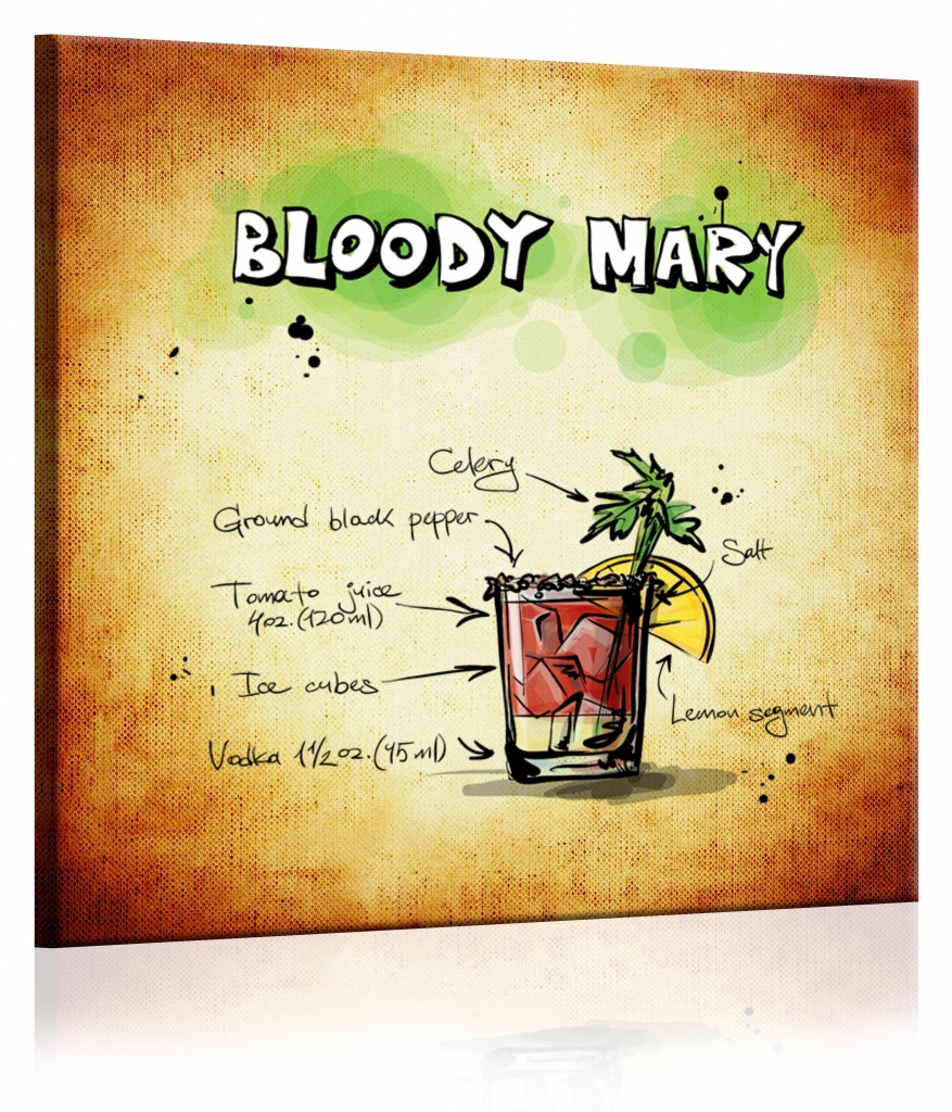 Obraz cedule Bloody Mary 40x40  cm