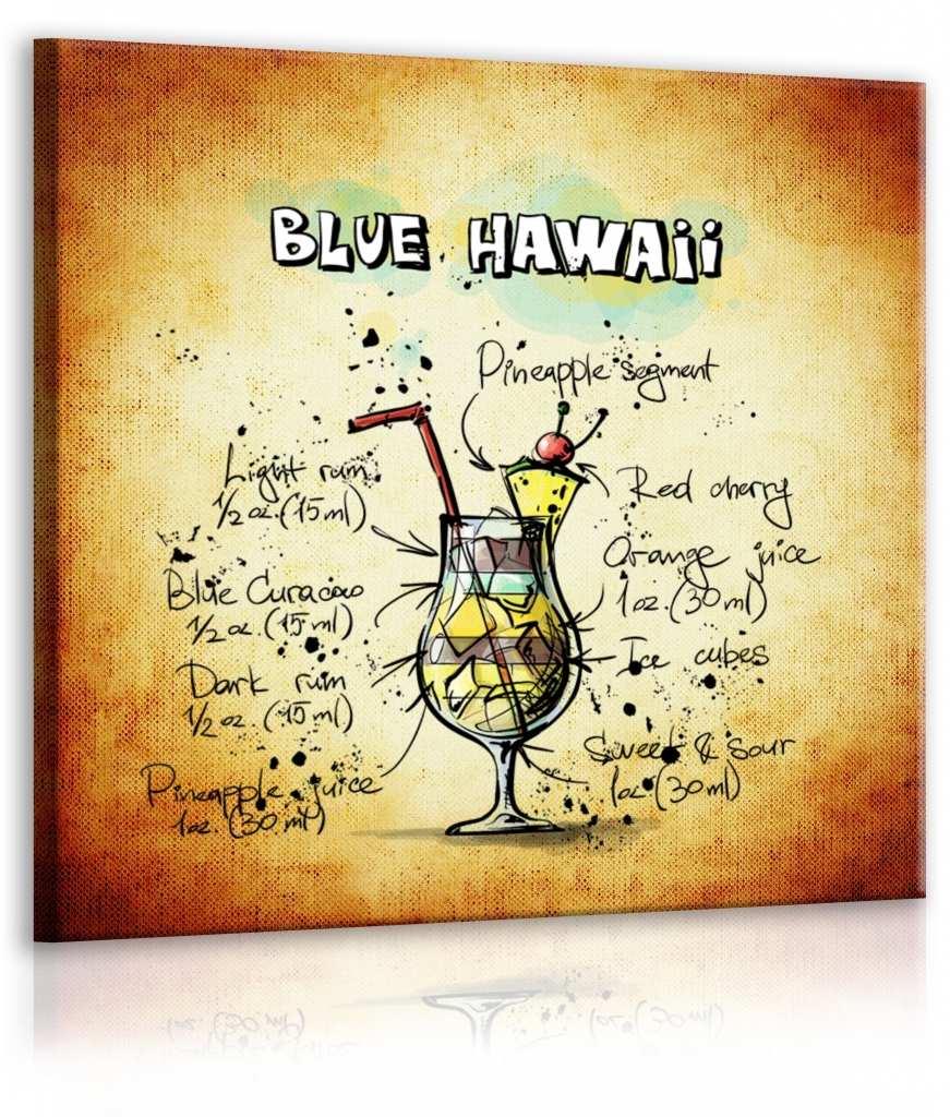 Obraz cedule Blue Hawaii 40x40  cm