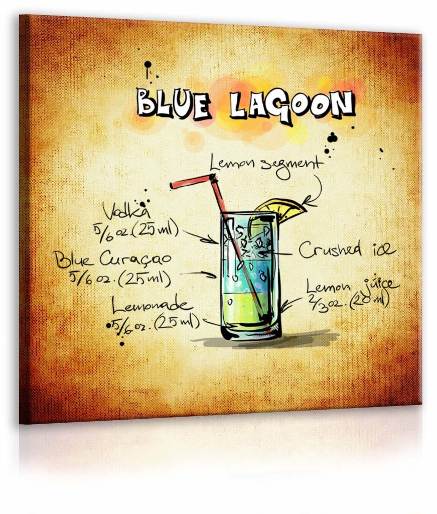 Obraz cedule Blue Lagoon 30x30  cm