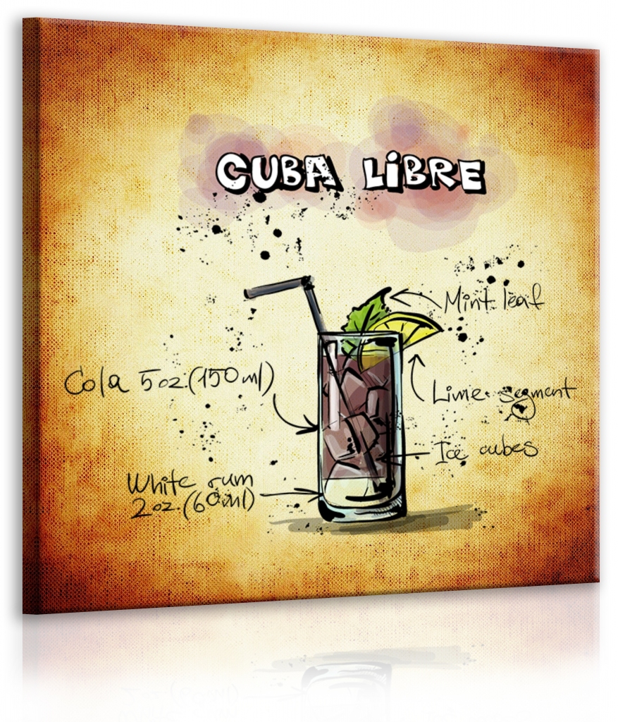 Obraz cedule Cuba Libre 40x40  cm