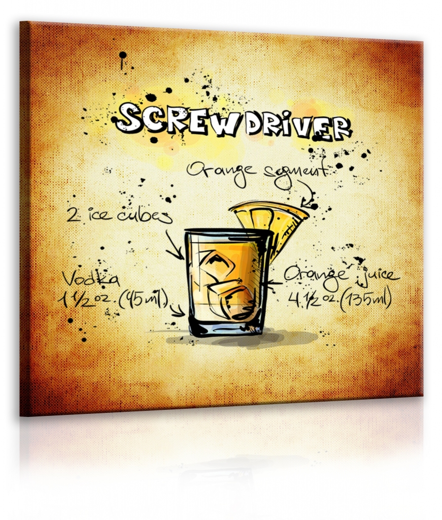 Obraz cedule Screwdriver 40x40  cm