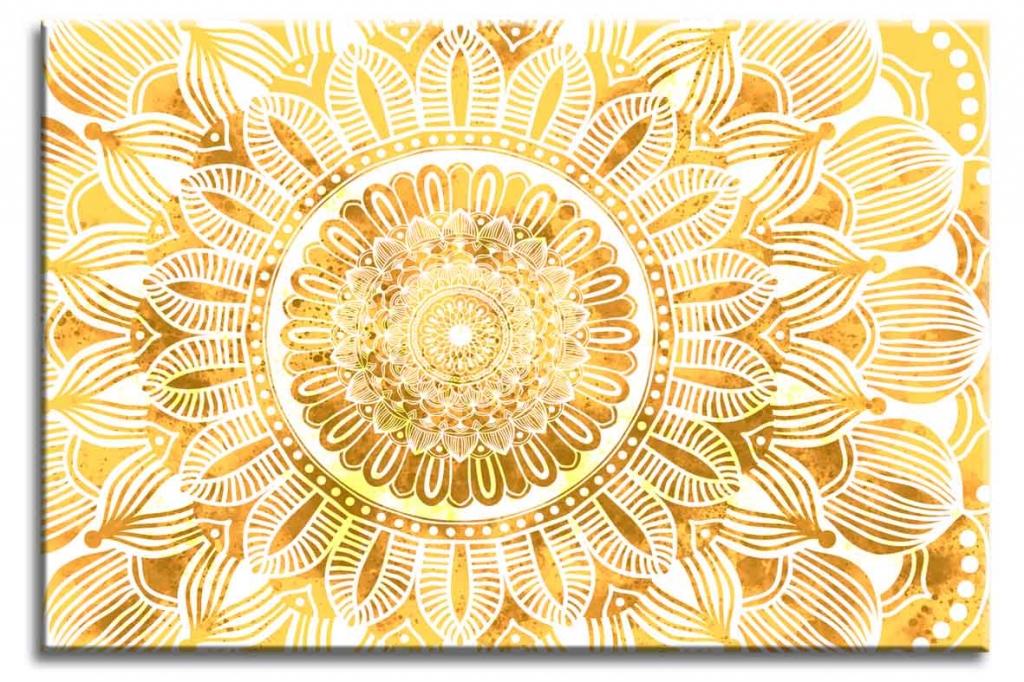 Malvis Obraz mandala zlaté slunce 90x60 cm