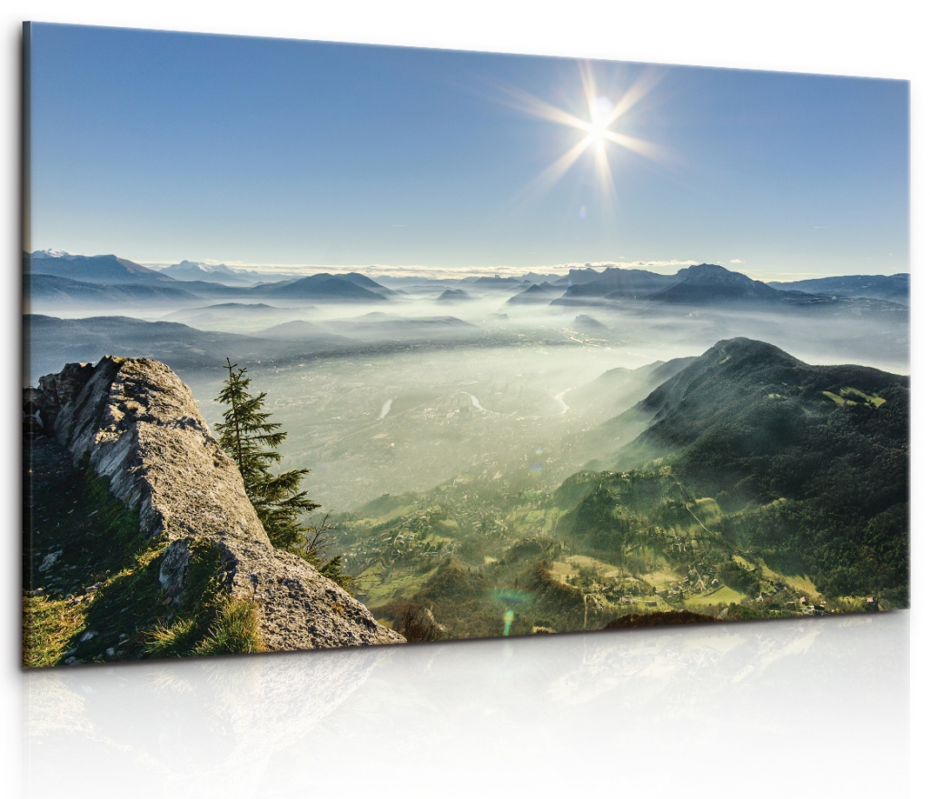 Obraz panorama slunench Alp II 90x60  cm