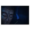 Obraz meditujc Buddha - modr 25x100  cm, 4 dly