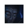 Obraz meditujc Buddha - modr 25x100  cm, 4 dly